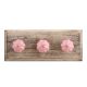 Pink Melon Crackle Ceramic Wooden Hooks